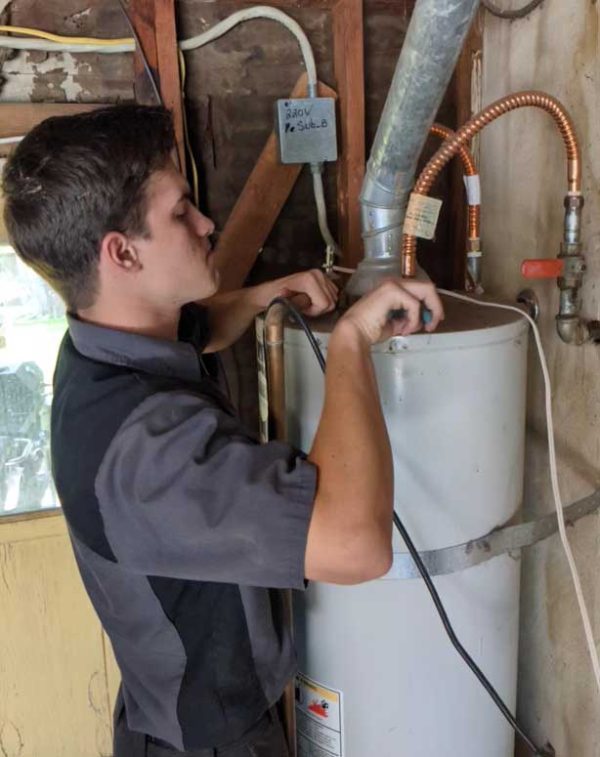 Illustrative Water Heater Replacement equipment and work